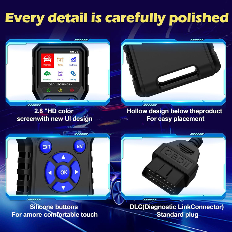 دستگاه دیاگ و عیبیاب OBD2، ابزار عیبیابی OBD2/EOBD خودرو، خواننده و پاک کردن کد خطای موتور، دستگاه عیبیاب خودروهای ایرانی و خارجی را پشتیبانی می کند