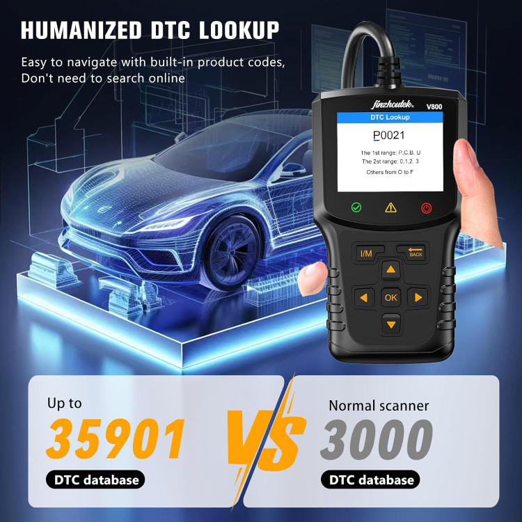 دیاگ خودرو اسکنر کد خوان OBD2: ابزار اسکن تشخیصی خودرو OBD - خواننده کد خطای موتور خودرو با عملکردهای کامل OBD2 - خطای موتور گیربکس-بهراه کیف