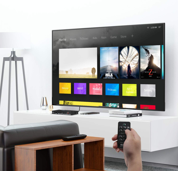 اسپلیتر فوق العاده HDMI 4K برند ezcoo HDMI Matrix 4x2 4K