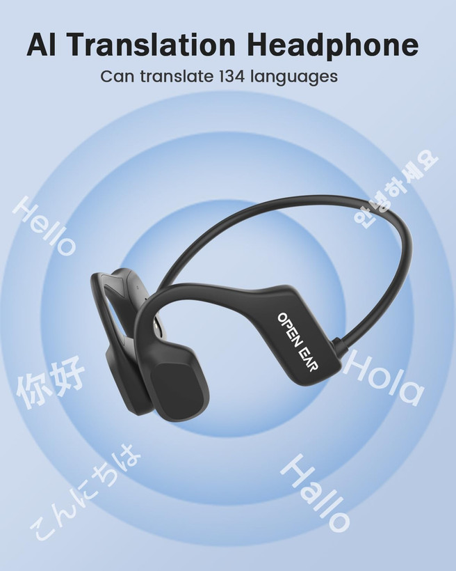 هدفونهای هدایت استخوانی MONODEAL، بلوتوث، ورزشی، IP65، بیسیم، هدفونهای هدایت استخوانی ضد عرق، هدفونهای مخصوص دویدن ن0