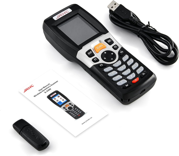 اسکنر بارکد بیسیم، اسکنر JRHC، ترمینال داده قابل حمل، دستگاه موجودی، اسکنر بارکد USB، 1D PDT با صفحه نمایش LCD رنگی 2.2 اینچی TFT برای فروشگاه، سوپرمارکت، انبار ن0