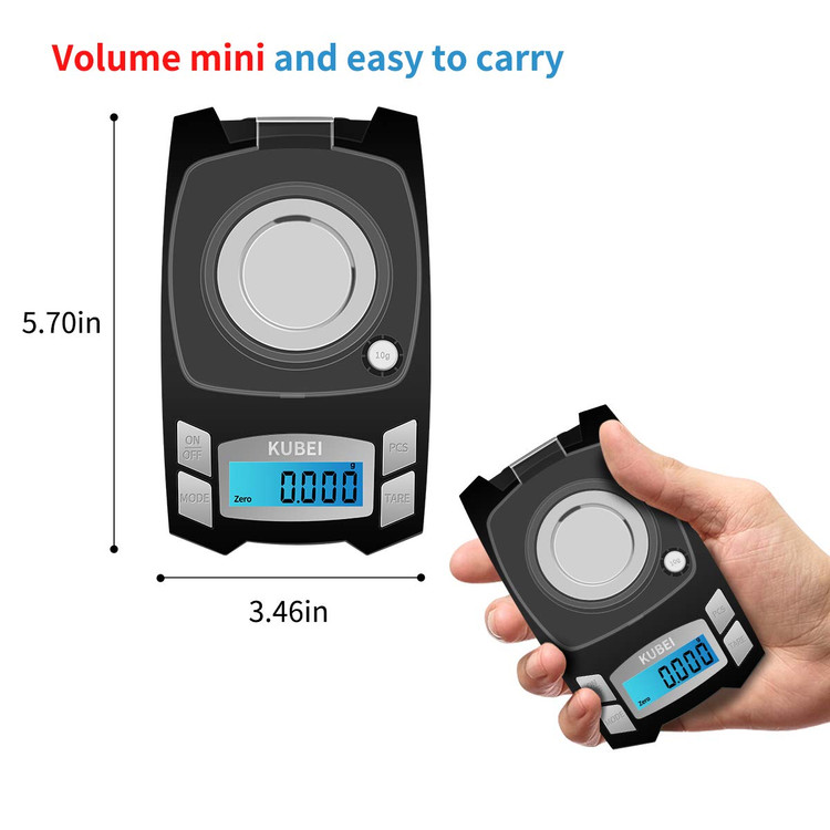 ترازوی دیجیتال میلی گرمی قابل شارژ KUBEI با USB، پورت -- 100 گرم در 0.001 گرم، ترازوی جواهرات با دقت بالا، ترازوی جیبی دیجیتال حرفه ای کوچک با قابلیت شارژ مجدد، ترازوی الکترونیکی قابل حمل با قابلیت وزن کردن گرم و اونس ن0