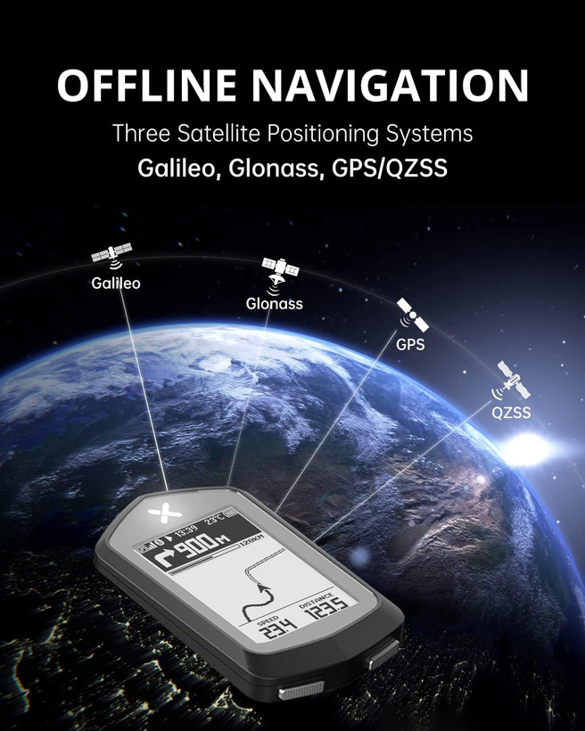 gps هوشمند دوچرخه--کامپیوتر دوچرخه بیسیم با ناوبری، شارژ سریع USB نوع C، ضد آب IPX7، صفحه نمایش HD 2.4 اینچی--وسرعت سنج ن0