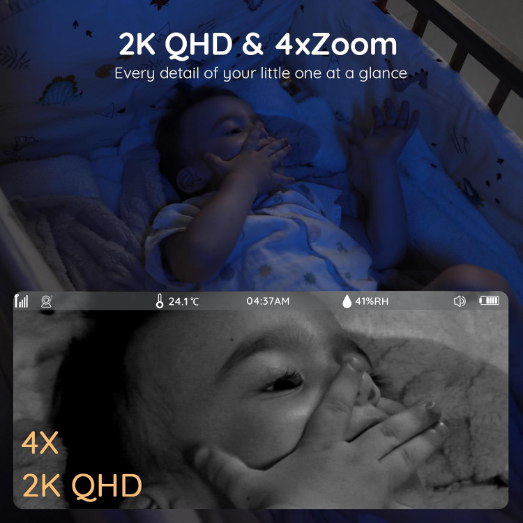 دوربین کودک، مانیتور کودک BOIFUN با کیفیت 2K بدون نیاز به اینترنت با دوربین دید در شب نمونه تست فروشگاه بوده و به عنوان کارکرده قیمت گذاری شده