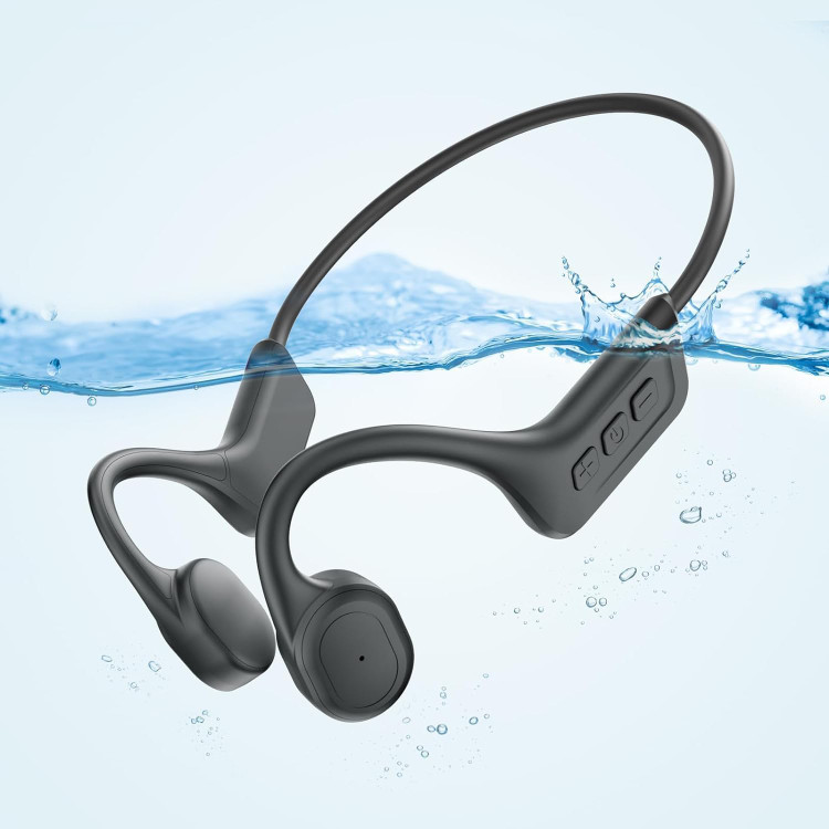 هدفون S800 با قابلیت هدایت استخوانی، هدفون شنا ضد آب IPX8 با کارت حافظه داخلی 32 گیگابایت، بلوتوث بیسیم 5.3 با میکروفون حذف نویز، 10 ساعت پخش برای دویدن و شنا. (مشکی) م0