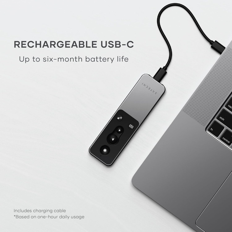 کنترل از راه دور بلوتوث Satechi، کنترل از راه دور چندرسانهای R2 در حالت ارائه و رسانه، برای MacBook Air و Pro M4 M3، iPad Air و Pro M4 M3، با ویندوز 10/11 سازگار نیست ن1