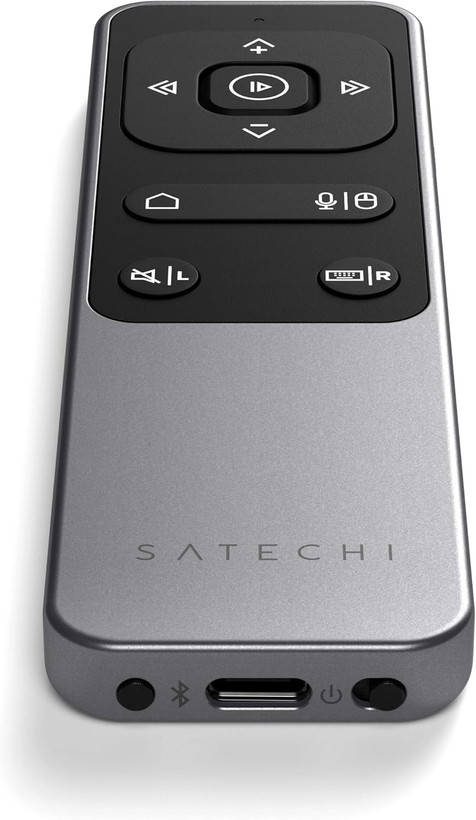کنترل از راه دور بلوتوث Satechi، کنترل از راه دور چندرسانهای R2 در حالت ارائه و رسانه، برای MacBook Air و Pro M4 M3، iPad Air و Pro M4 M3، با ویندوز 10/11 سازگار نیست ن1