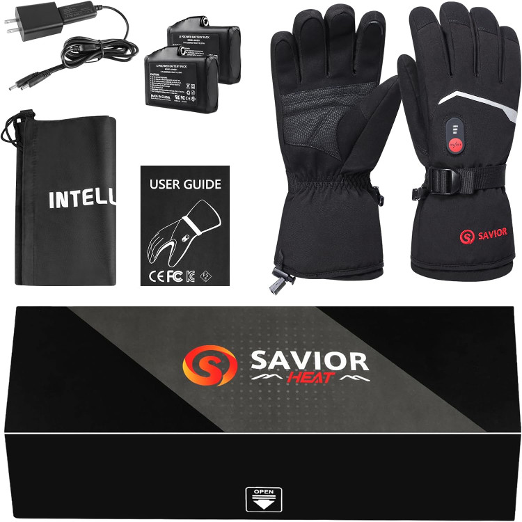 دستکشهای گرم شونده SAVIOR HEAT، دستکش گرم کننده برقی قابل شارژ یونیسکس برای فضای باز زمستانی ن0