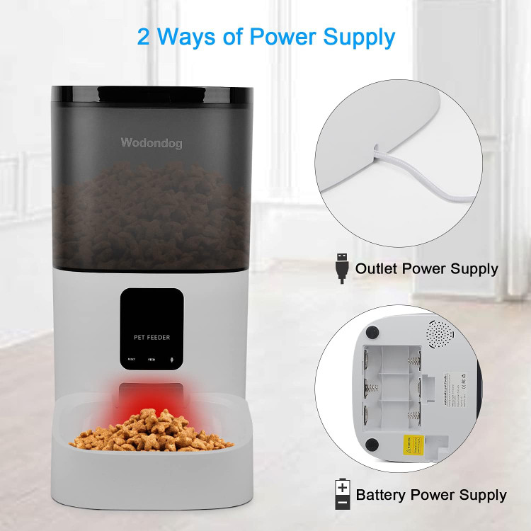 ظرف غذای اتوماتیک حیوان خانگی - ظرفیت 6 لیتر برند wodondog --- مدل du6l-ws ن0