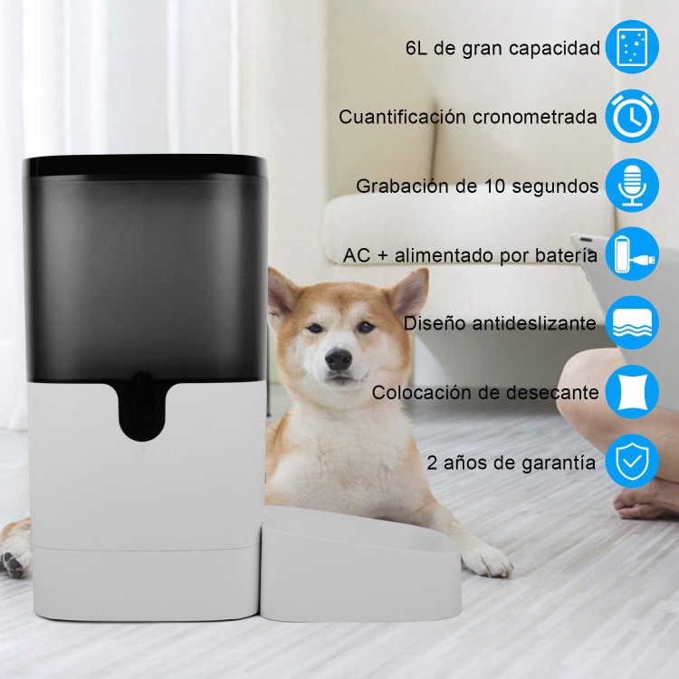 ظرف غذای اتوماتیک حیوان خانگی - ظرفیت 6 لیتر برند wodondog --- مدل du6l-ws ن0