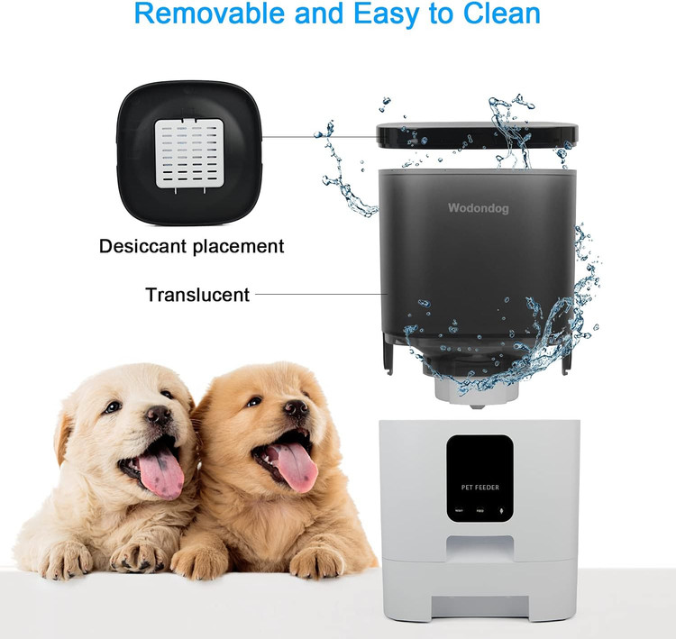 ظرف غذای اتوماتیک حیوان خانگی - ظرفیت 6 لیتر برند wodondog --- مدل du6l-ws ن0