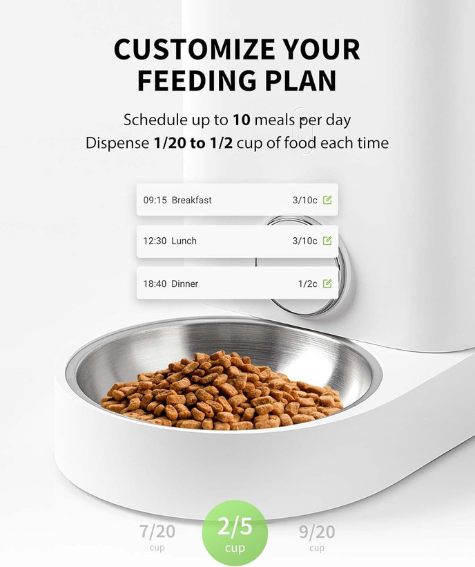 ظرف غذای اتوماتیک حیوان خانگی برند petkit با ظرفیت 2.8 لیتر ن0