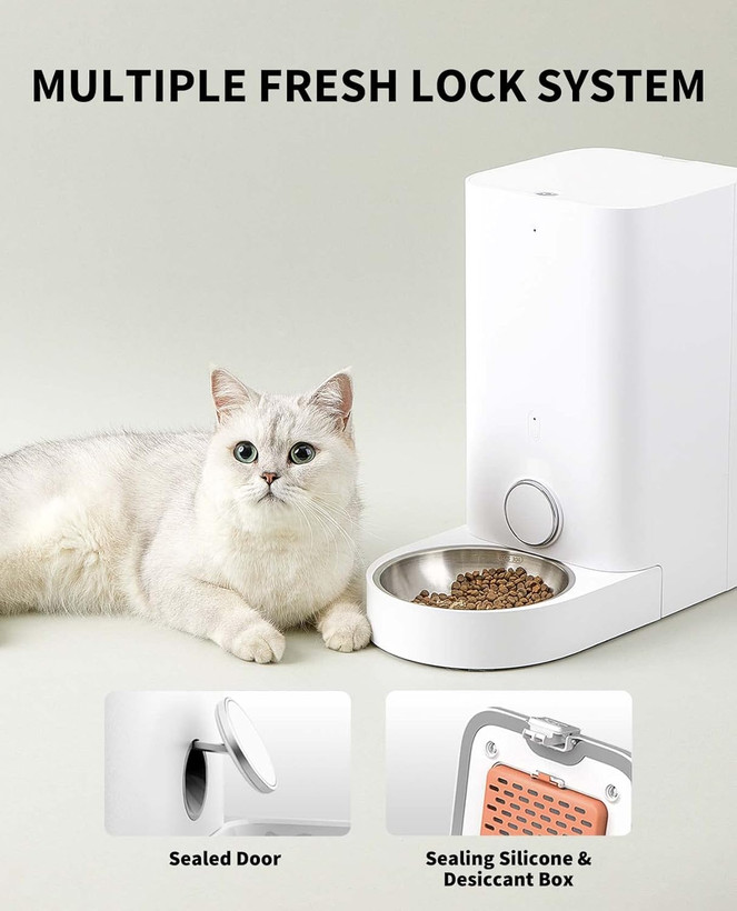 ظرف غذای اتوماتیک حیوان خانگی برند petkit با ظرفیت 2.8 لیتر ن0