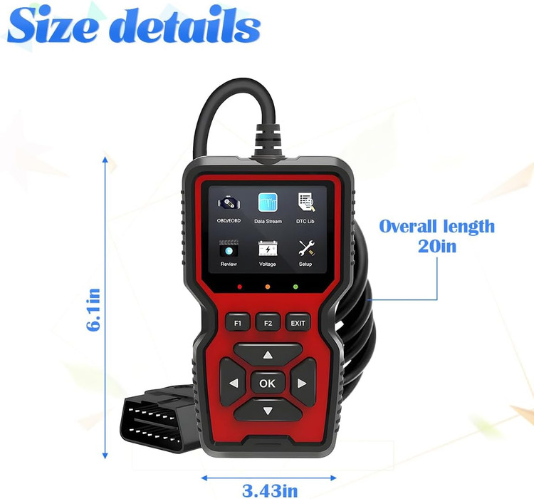 دیاگ - اسکنر OBD2 خودرو BESULEN، کدخوان خودکار V519، ابزار اسکن تشخیصی خودرو، آنالایزر چراغ چک موتور خودرو، OBDII حرفه ای --- ابزار خواننده کد تشخیصی مکانیک برای چراغ چک موتور ن1