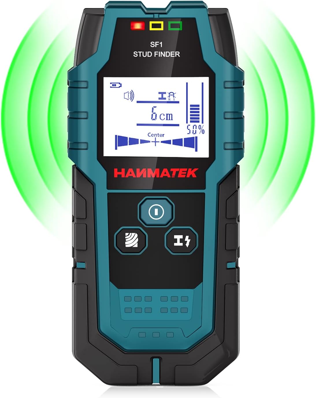 اسکنر دیواری HANMATEK Stud Finder SF1، سنسور الکترونیکی 4 کاره با ردیاب عمق، تغییر واحد، برای چوب، فلز، کابل، مدارها، تشخیص در دیوارها س0