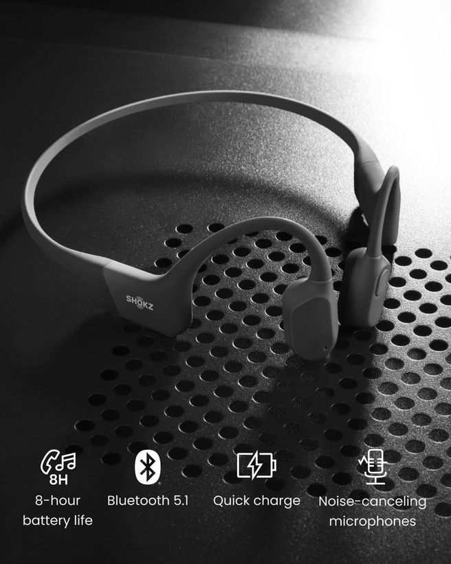 هدفون اورجینال بی سیم افترشاکز Shokz مدل S803 OpenRun با قابلیت حذف نویز و مقاومت در برابر آب مدل S803 رنگ س1