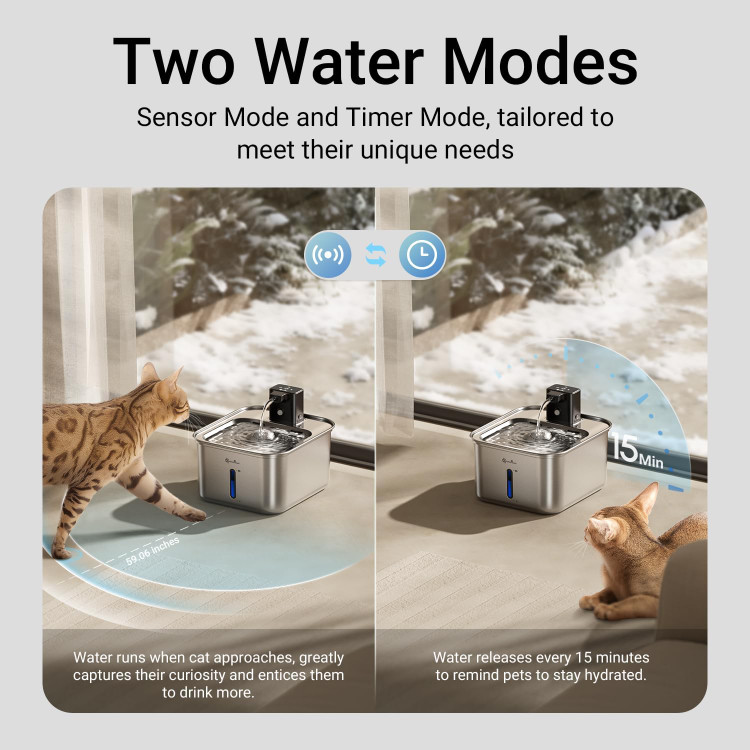 آبخوری تمام استیل مدل --dpwfp6fs برند downypaws م1