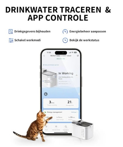 آبخوری گربه بیسیم PETKIT EVERSWEET MAX با سنسور حرکت، ابخوری حیوانات خانگی 101 اونس/3 لیتر برای گربهها و سگها در داخل، آبسردکن اتوماتیک گربه با باطری کار میکند (سفید-بیسیم، 3 لیتر) ن0