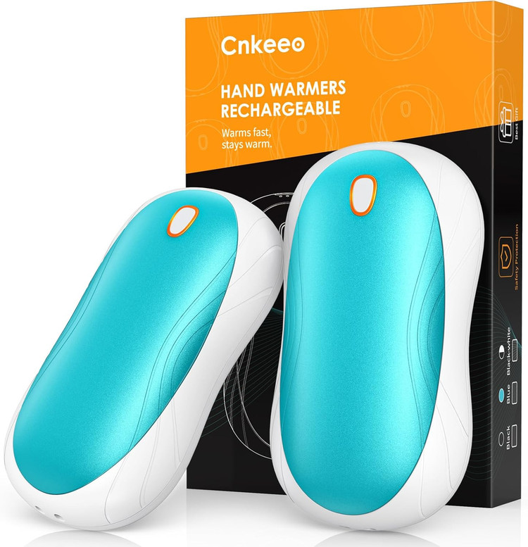گرمکن دست Cnkeeo، سیاه رنگ گرمکن دستی جیبی قابل شارژ، دمای 40-55 درجه سانتیگراد با 3 سطح گرمایش قابل تنظیم، گرمکن برای افراد مبتلا به رینود، کمپینگ س1
