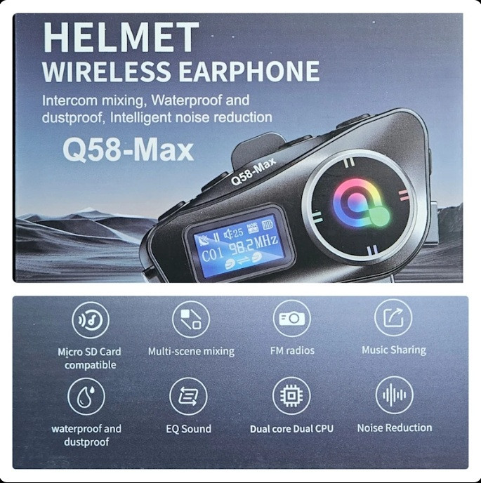 هدست کلاه کاسکت مدل Q58-MAX ن1
