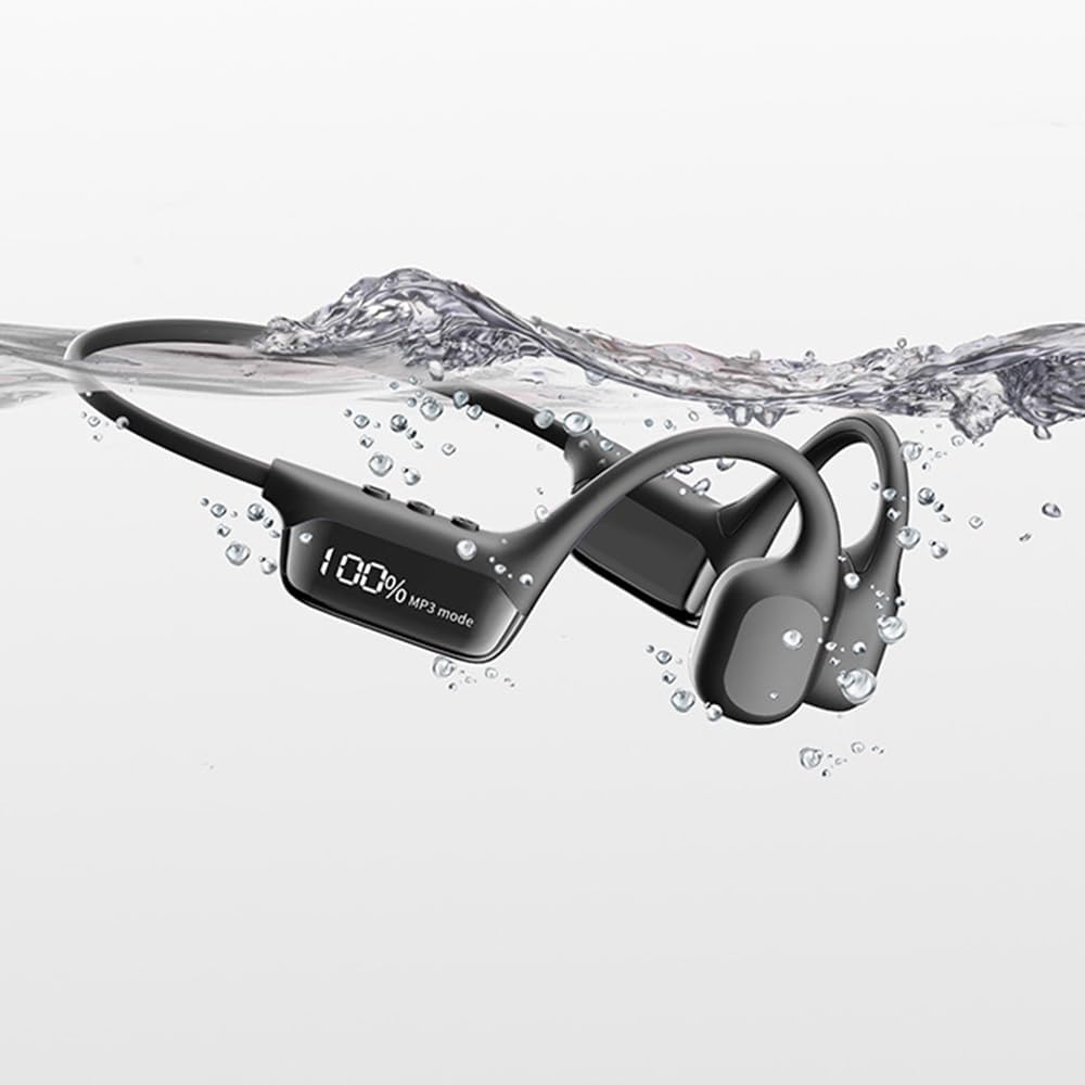 هدست هدایت استخوانی بلوتوثی لوکس IHAO، ضد آب IP68، حافظه داخلی 32 گیگابایت، مناسب شنا و ورزش