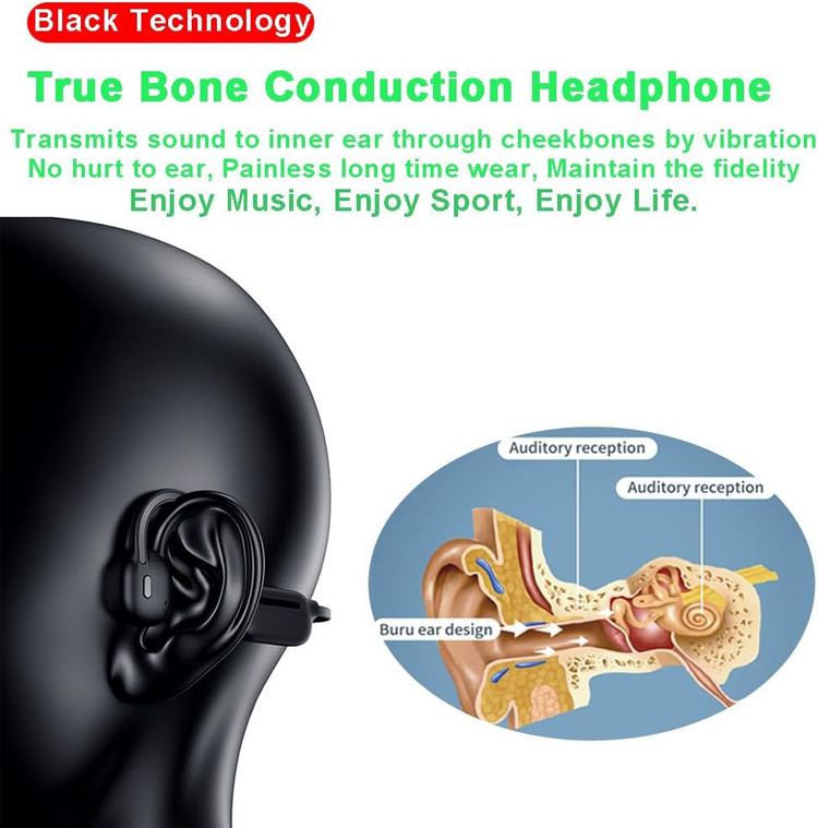 هدست هدایت استخوانی - هدفون بلوتوث لوکس IHAO مخصوص شنا، هدست گوش باز با فناوری True Bone Conduction، پخش کننده MP3، حافظه داخلی 32 گیگابایت، استاندارد IP68، هدفون استریو ضد آب زیر آب، مناسب برای رانندگی، دوچرخه سواری، دویدن، اسکی - S10 مشکی ن1