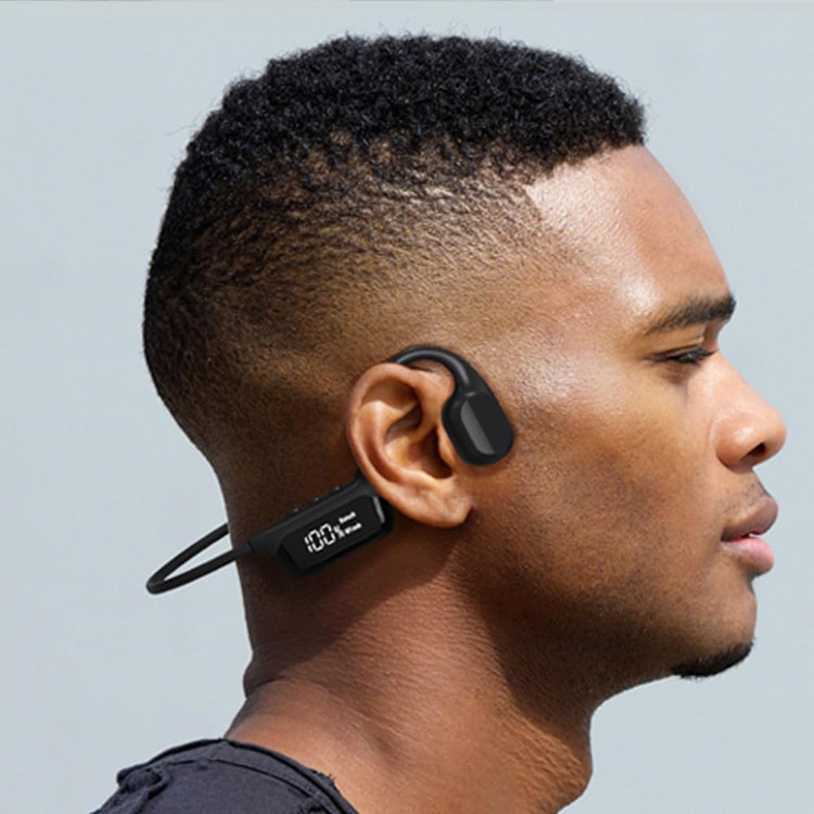هدست هدایت استخوانی - هدفون بلوتوث لوکس IHAO مخصوص شنا، هدست گوش باز با فناوری True Bone Conduction، پخش کننده MP3، حافظه داخلی 32 گیگابایت، استاندارد IP68، هدفون استریو ضد آب زیر آب، مناسب برای رانندگی، دوچرخه سواری، دویدن، اسکی - S10 مشکی ن1