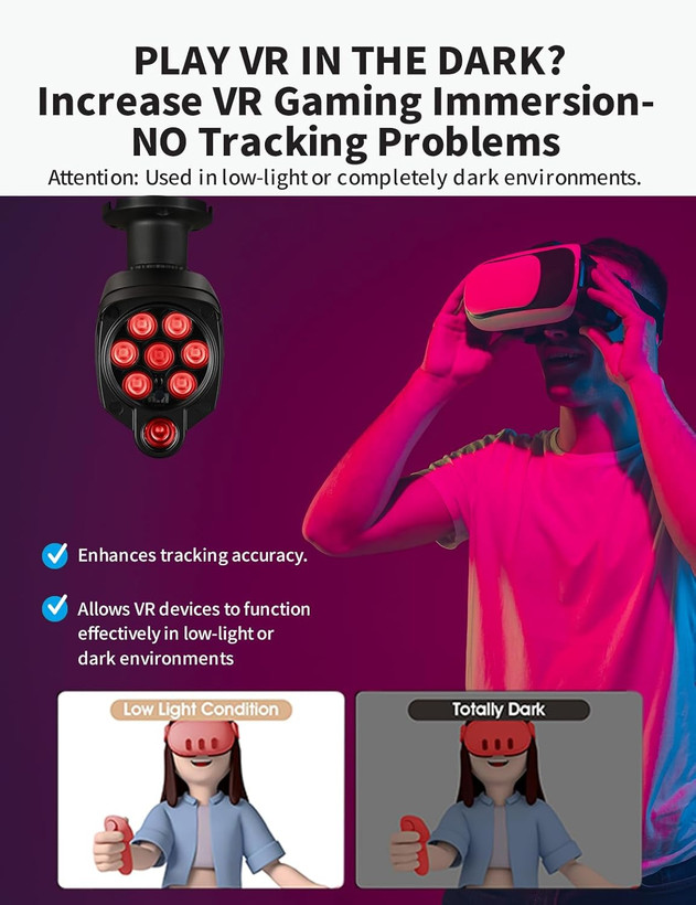 چراغ مادون قرمز LONNKY LED با زاویه دید عریض - ۸ ال ای دی - ۹۰ درجه و طول موج ۱۰۰ فوت، مناسب برای دوربینهای مداربسته، دوربین IP، دوربین بولت، دوربین دام، مناسب برای استفاده در فضای باز و سرپوشیده ن1