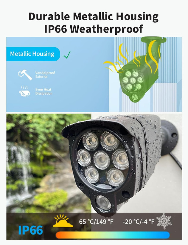چراغ مادون قرمز LONNKY LED با زاویه دید عریض - ۸ ال ای دی - ۹۰ درجه و طول موج ۱۰۰ فوت، مناسب برای دوربینهای مداربسته، دوربین IP، دوربین بولت، دوربین دام، مناسب برای استفاده در فضای باز و سرپوشیده ن1