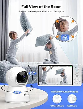 دوربین مراقبت کودک مانیتوردار،دارای وای فای داخلی،چرخشی،با کیفیت تصویر HD برند iFamily مدل ABM570