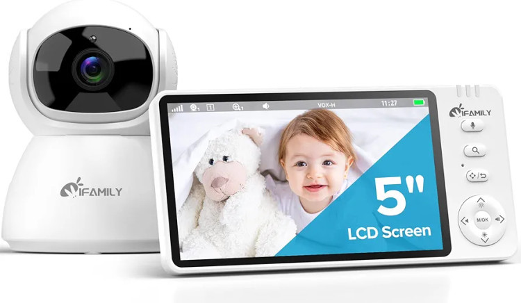 دوربین مراقبت کودک مانیتوردار،دارای وای فای داخلی،چرخشی،با کیفیت تصویر HD برند iFamily مدل ABM570
