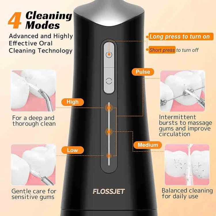 واترجت دندان FlossJet مدل FC5240 با مخزن ۳۰۰ میلیلیتری و فشار قابل تنظیم ن0