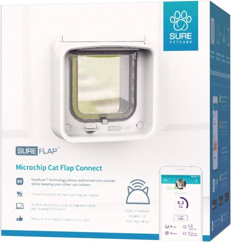 درب تردد حیوانات سور فلپ Sure Petcare SureFlap Microchip مدل IDSCFWT هاب باید جدا تهیه گردد. ن1