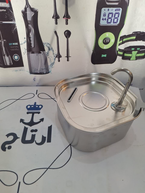 آبخوری حیوانات خانگی از جنس استیل ضد زنگ بسیار بیصدای SOOFPET با حجم ۳.۲ لیتر - مناسب برای گربهها، سگها و سایر حیوانات خانگی ن1