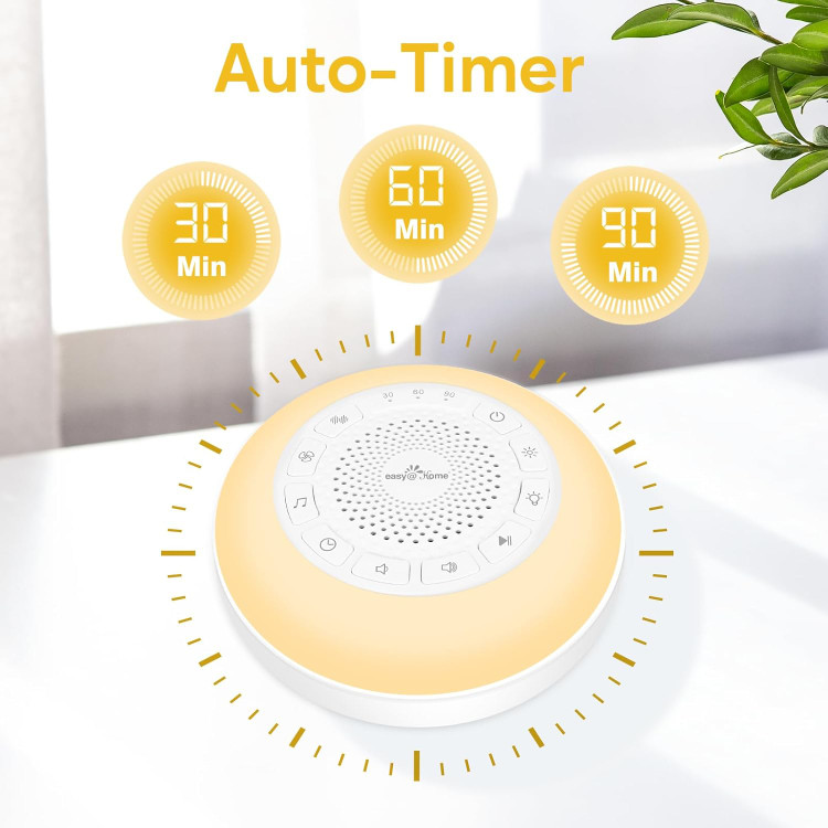 دستگاه نویز سفید برند easyhome دارای 26 صدا و 3 حالت نور ( اورجینال بار آمازون)