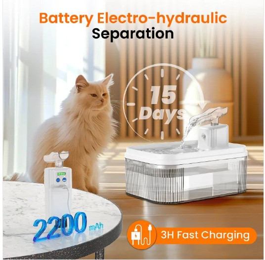 آبخوری گربه برند tize مدل tz-wf11 ظرفیت 2.5 لیتر ن1