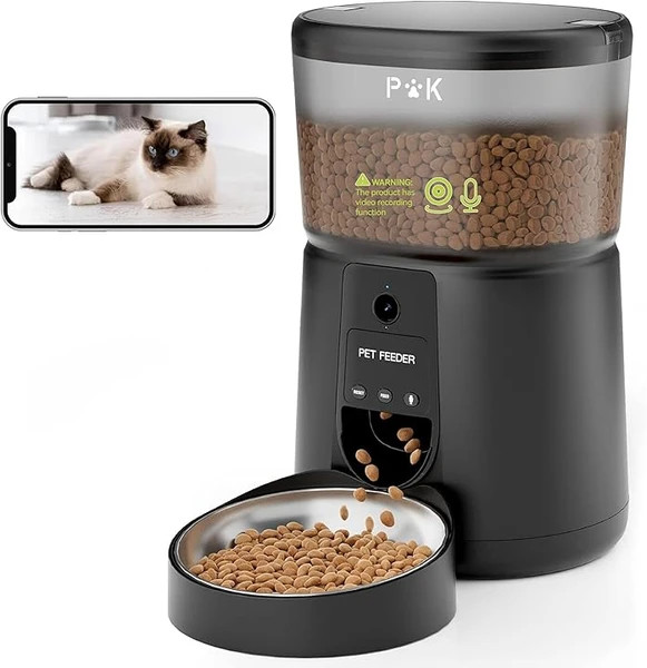 ظرف غذای هوشمند گربه و سگ (دوربین دار) برند PUPPY KITTY مدل DU35L-VT ن1