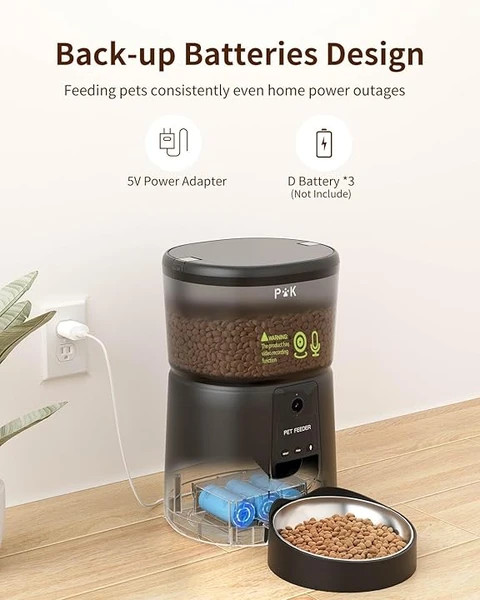 ظرف غذای هوشمند گربه و سگ (دوربین دار) برند PUPPY KITTY مدل DU35L-VT ن1