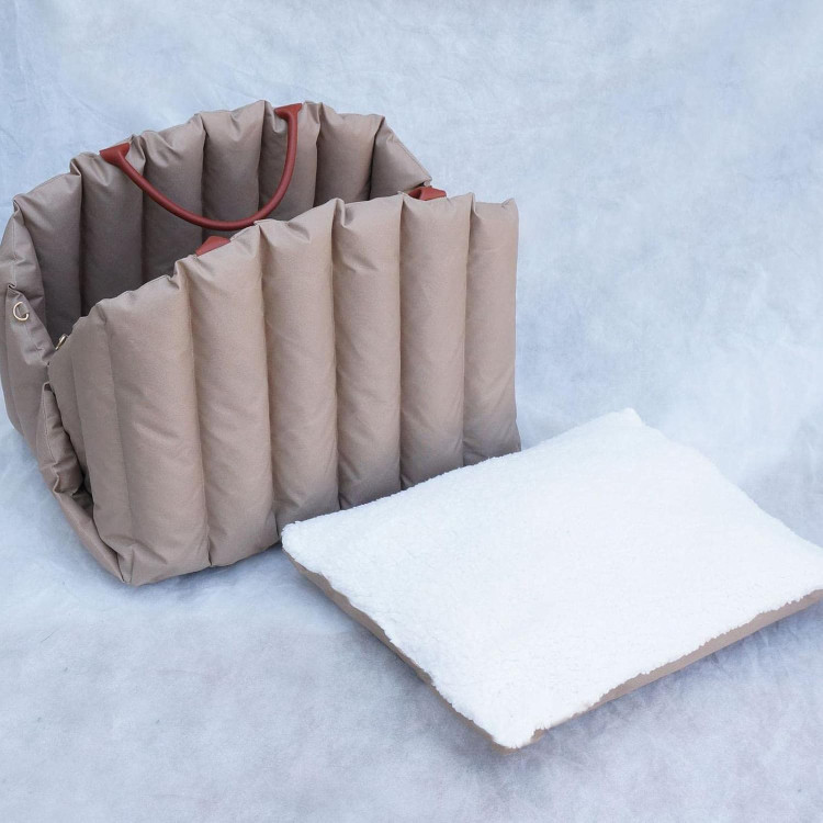 کیف حمل گربه خانگی و سگ کوچک - کیف دستی، سفر در فضای باز، لوازم حیوانات خانگی ضد لغزش، جای خواب سگ خانگی، رنگ خاکی تیره، لوازم سگ | کیف حمل و نقل و کیف دستی ن1