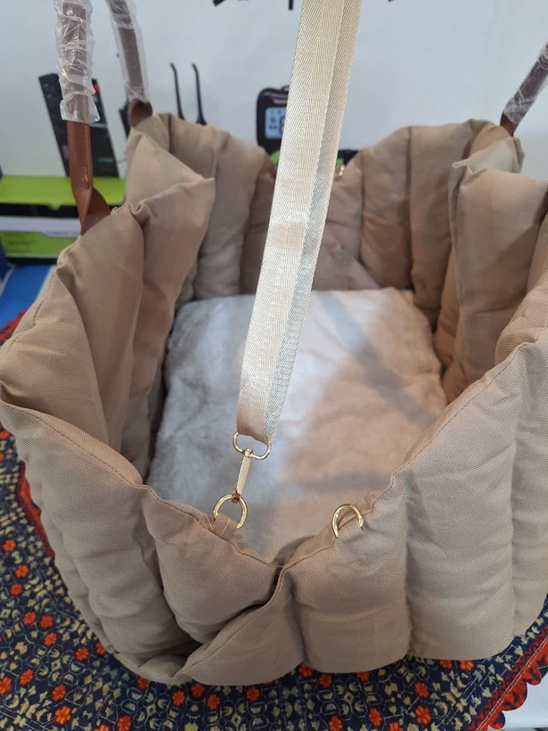کیف حمل گربه خانگی و سگ کوچک - کیف دستی، سفر در فضای باز، لوازم حیوانات خانگی ضد لغزش، جای خواب سگ خانگی، رنگ خاکی تیره، لوازم سگ | کیف حمل و نقل و کیف دستی ن1
