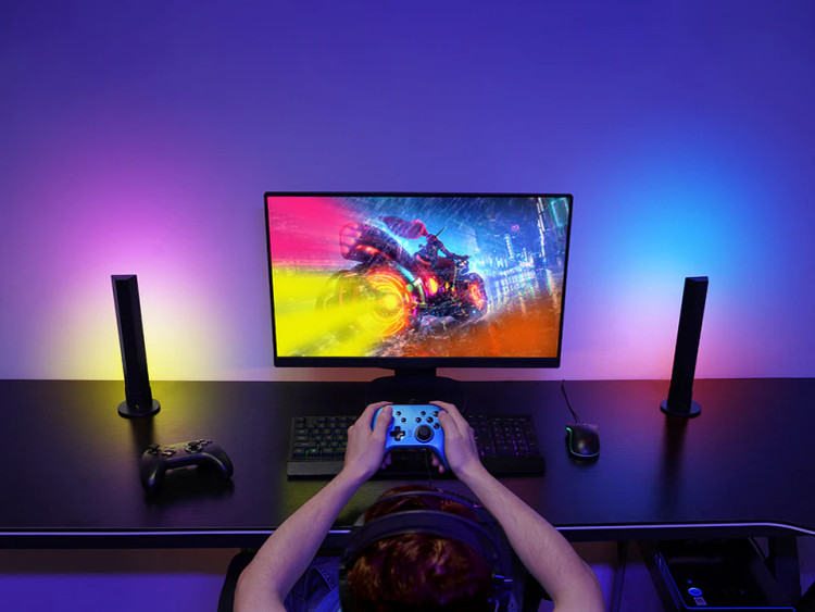 نوار نوری LED هوشمند Lytmi RGB ، هماهنگسازی با صفحه نمایش کامپیوتر و موسیقی، نورپردازی محیطی با بیش از ۴۴ حالت صحنه، کنترل صوتی، نورپردازی RGB برای تنظیمات بازی، کامپیوتر، تلویزیون، دکوراسیون اتاق ن1