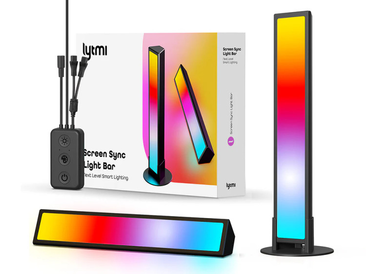 نوار نوری LED هوشمند Lytmi RGB ، هماهنگسازی با صفحه نمایش کامپیوتر و موسیقی، نورپردازی محیطی با بیش از ۴۴ حالت صحنه، کنترل صوتی، نورپردازی RGB برای تنظیمات بازی، کامپیوتر، تلویزیون، دکوراسیون اتاق ن1