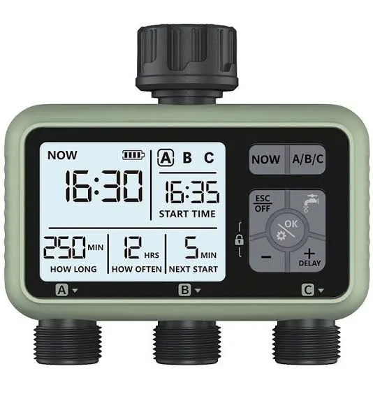 تایمر آبیاری دیجیتال سه خروج مدل HTC-378  ن1