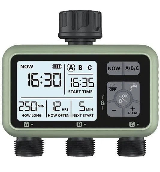تایمر آبیاری دیجیتال سه خروج مدل HTC-378 ن1