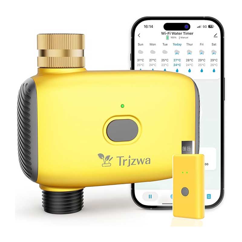 تایمر آبیاری هوشمند وایرلس با قابلیت اتصال به موبایل برند TRJZWA مدل YZD05  ن1