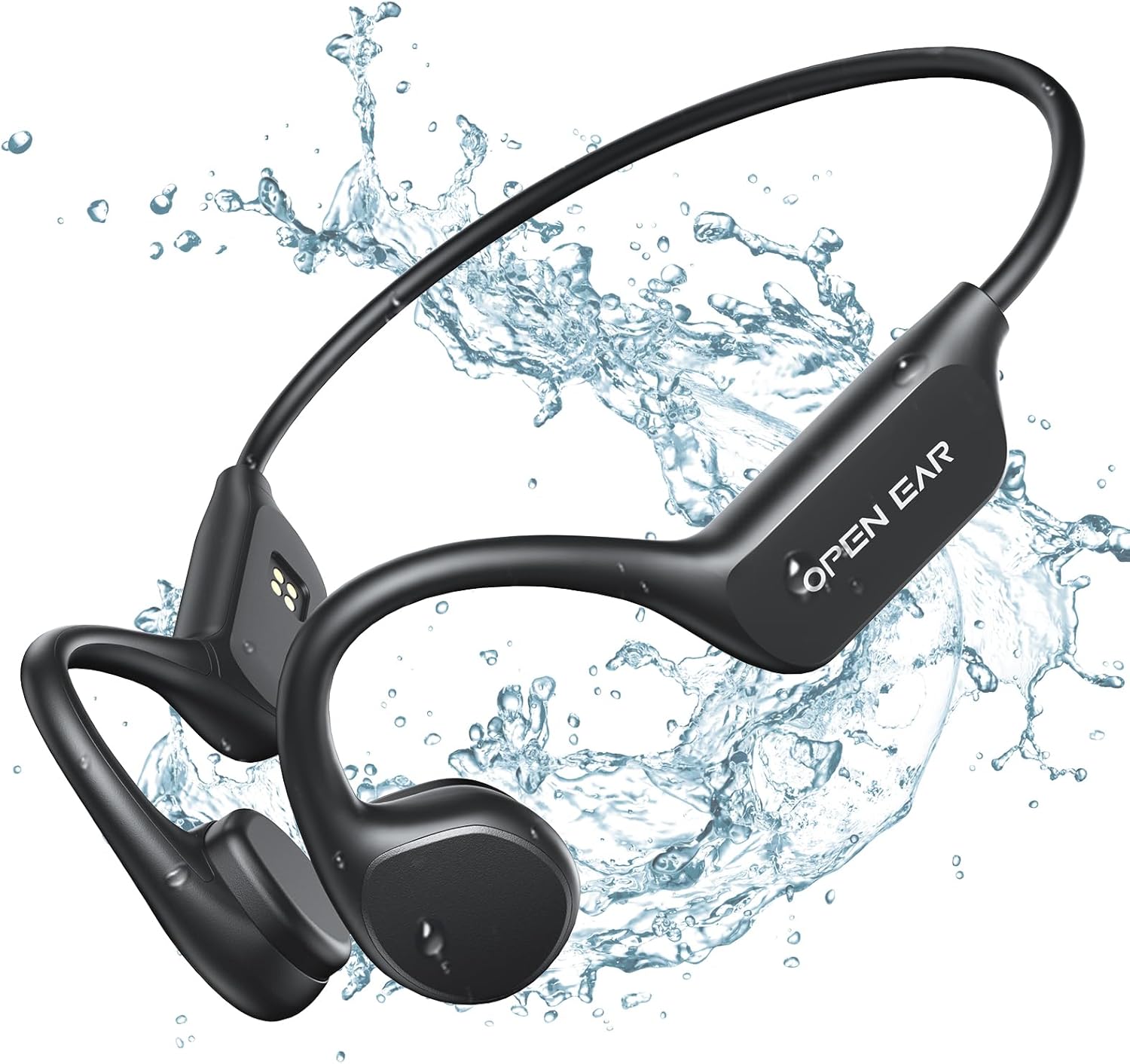 هدفون هدایت استخوانی - هدفون Fojep Bone Conduction، هدفون بی‌سیم بلوتوث برای شنا، دویدن - هدفون ضد آب ۳۲ گیگابایتی گوش باز  ن1