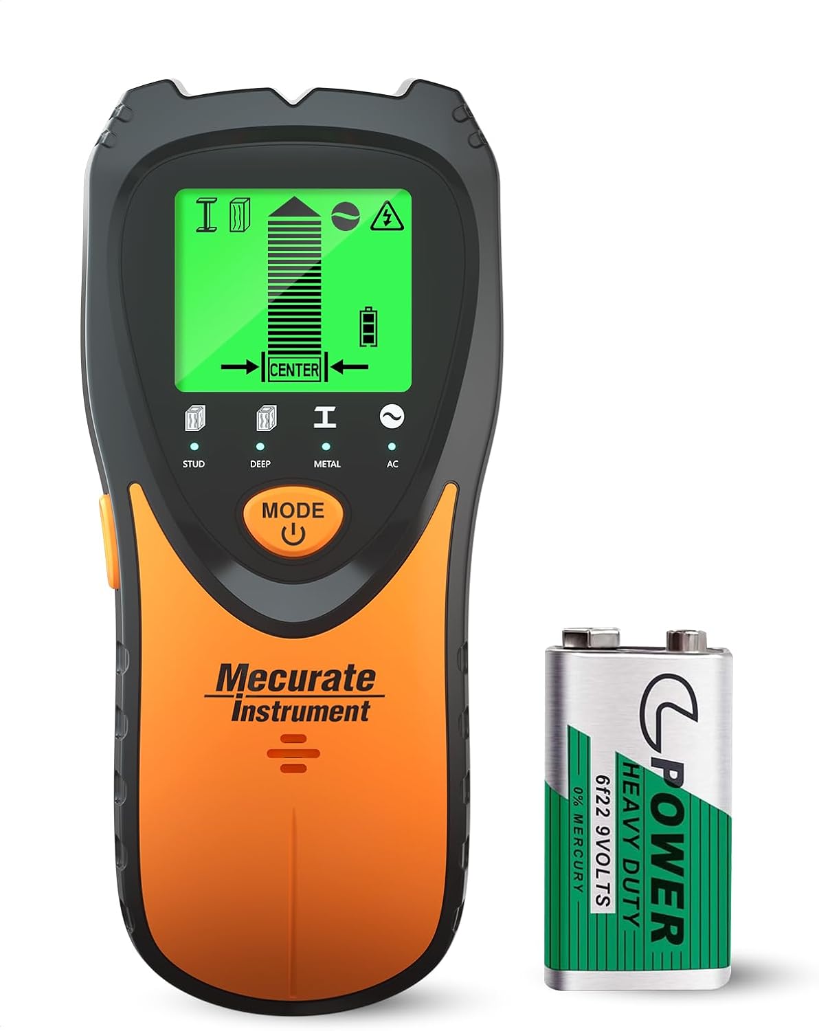 سنسور اسکنر دیوار Mecurate Stud Finder -  -قابلیت 5 در 1 الکترونیکی با نمایشگر LCD و آلارم صوتی برای تشخیص سیم برق دار چوب، گل میخ های فلزی، لوله تیرچه  ن1
