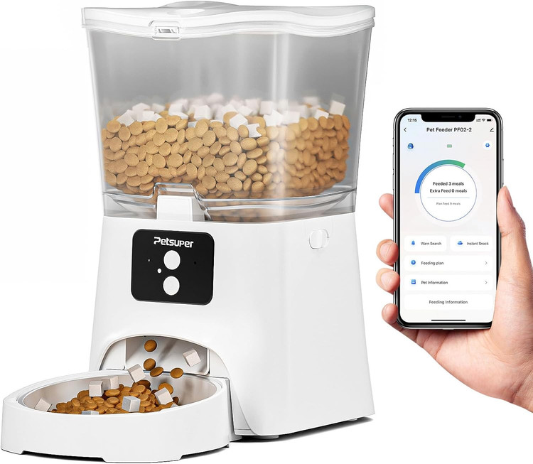 ظرف غذای اتوماتیک گربه، غذادهنده وای فای 2.4G، ظرف غذای گربه 3 لیتری با کنترل برنامه، 1-10 وعده غذایی در روز، فناوری قفل تازه ن1