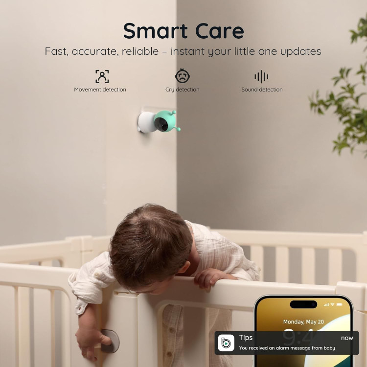 دوربین و مانیتور امنیتی کودک BOIFUN مدل Baby 6T