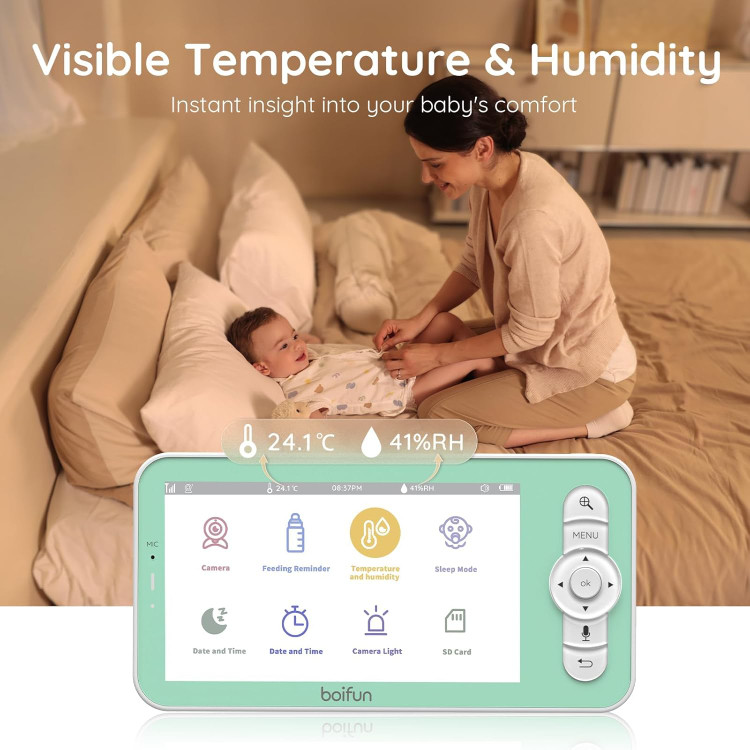 دوربین و مانیتور امنیتی کودک BOIFUN مدل Baby 6T